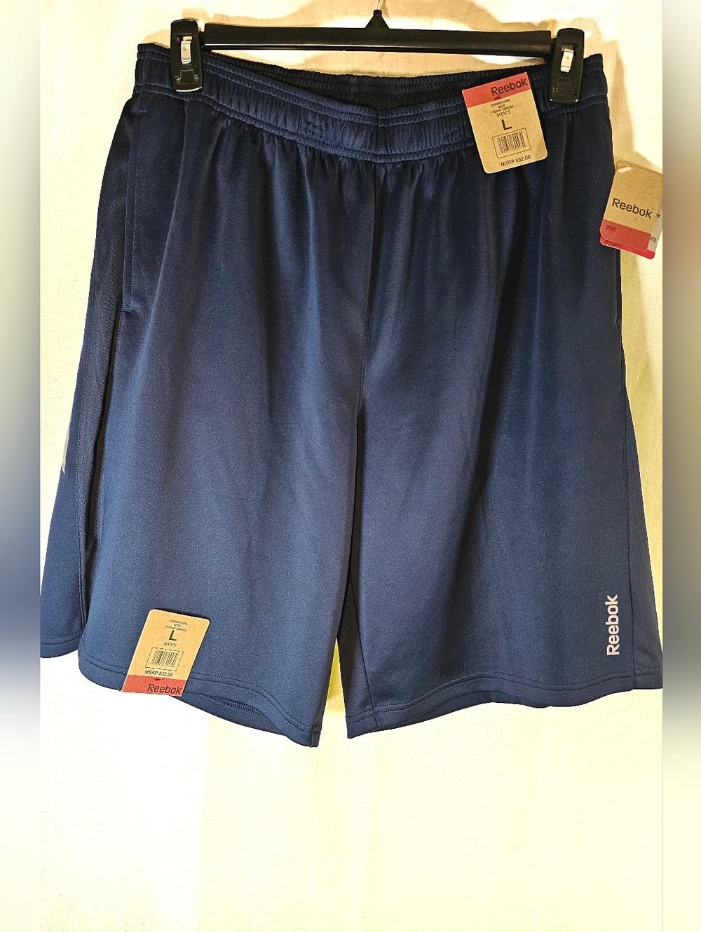 Nwt Reebok Men's Dark Navy Athletic Shorts